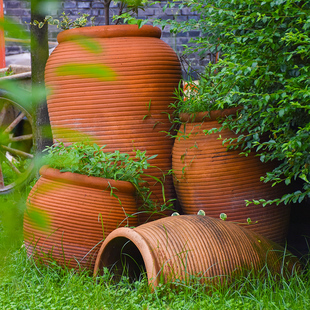 海蒂的花园桂花龙窑红陶盆可爱复古土陶罐花卉盆栽种植种果树花盆