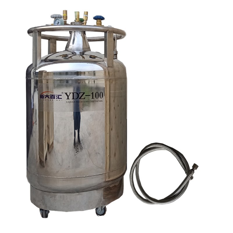 自动增压液氮罐 100升干细胞液氮杜瓦罐  304材质自动加液氮罐YDZ
