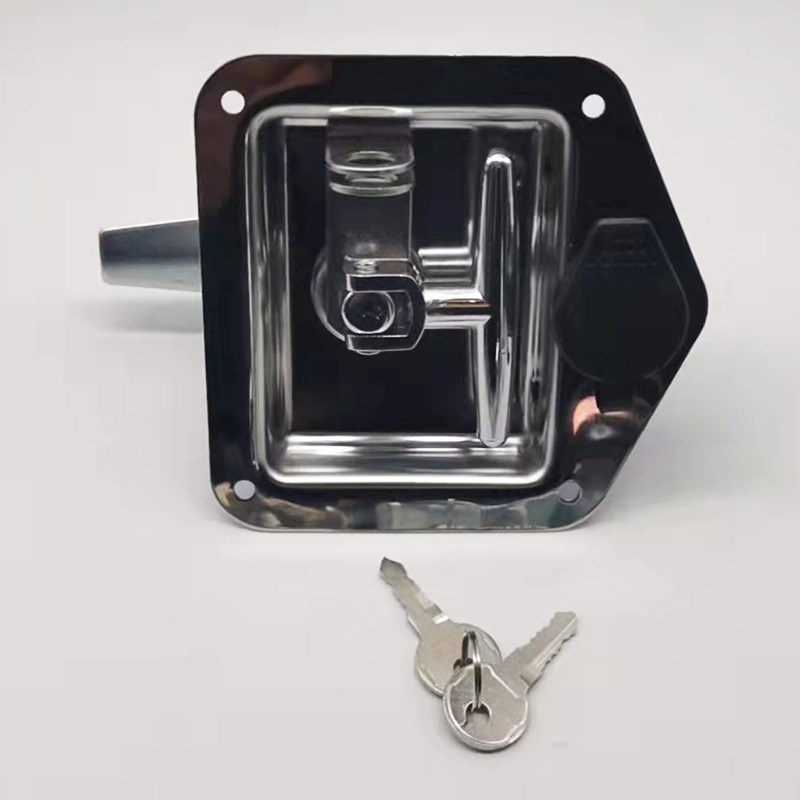 MS858带挂锁不锈钢工具箱锁供应工程车卡车特种集装箱平面锁