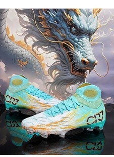 金浪霆青龙朱雀CR足球鞋 本比赛训练两用助推爆发 高帮耐磨长钉版