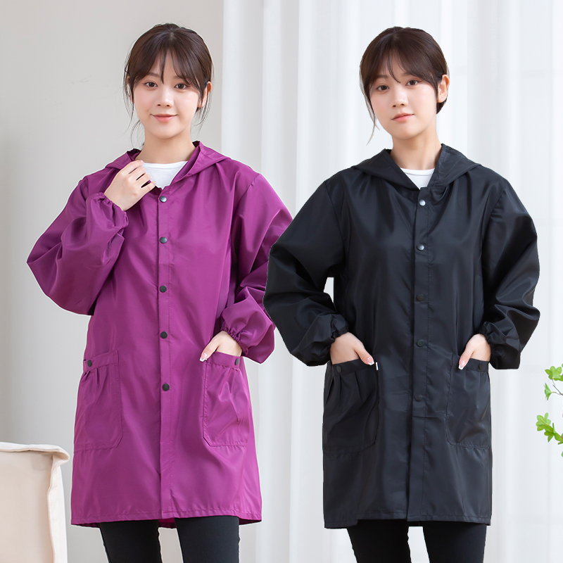 长袖围裙罩衣大人家用厨房时尚做饭防水女上衣外套防油工作服春秋