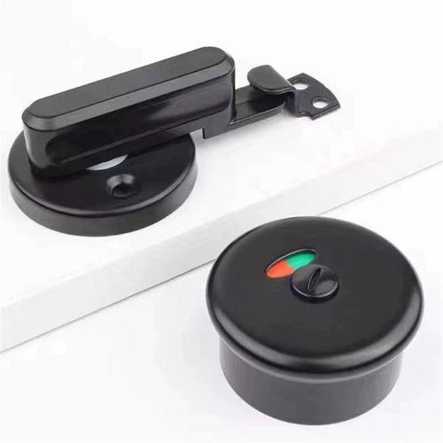 公共卫生间隔断五金配件厕所连接件304不锈钢有无人指示门锁门扣