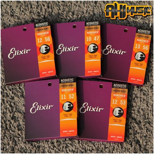 Elixir 16052 16027伊利克斯琴弦民谣木吉他防锈覆膜镀层琴弦