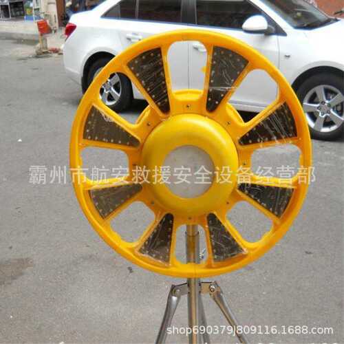 太阳能回转灯LED红蓝黄警示灯交通道路施工圆形爆闪灯路障灯