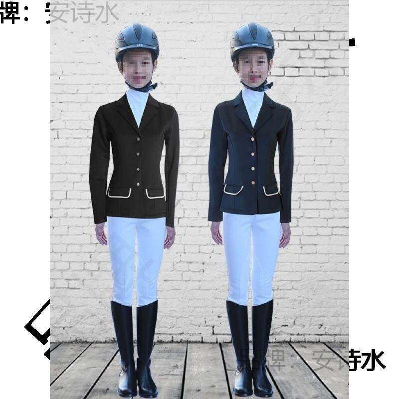 瑞典面料高弹透气儿童马术服外套比赛马术外套骑马装备