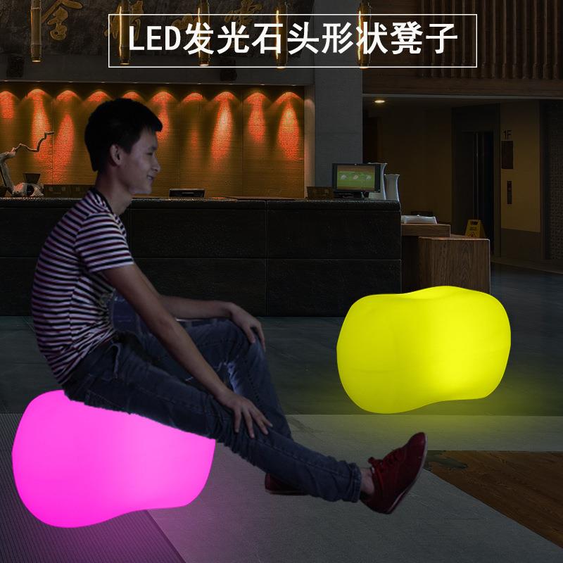 LED户外发光石头凳子装饰灯露营草坪网红打卡摆件景观庭院落地灯