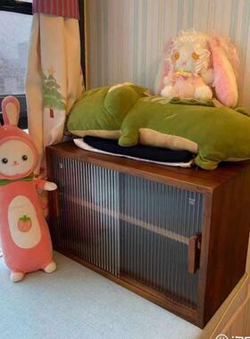 211227飘日式木桌上碗柜迷你餐边柜厨房桌面纳柜子实茶水柜窗收柜