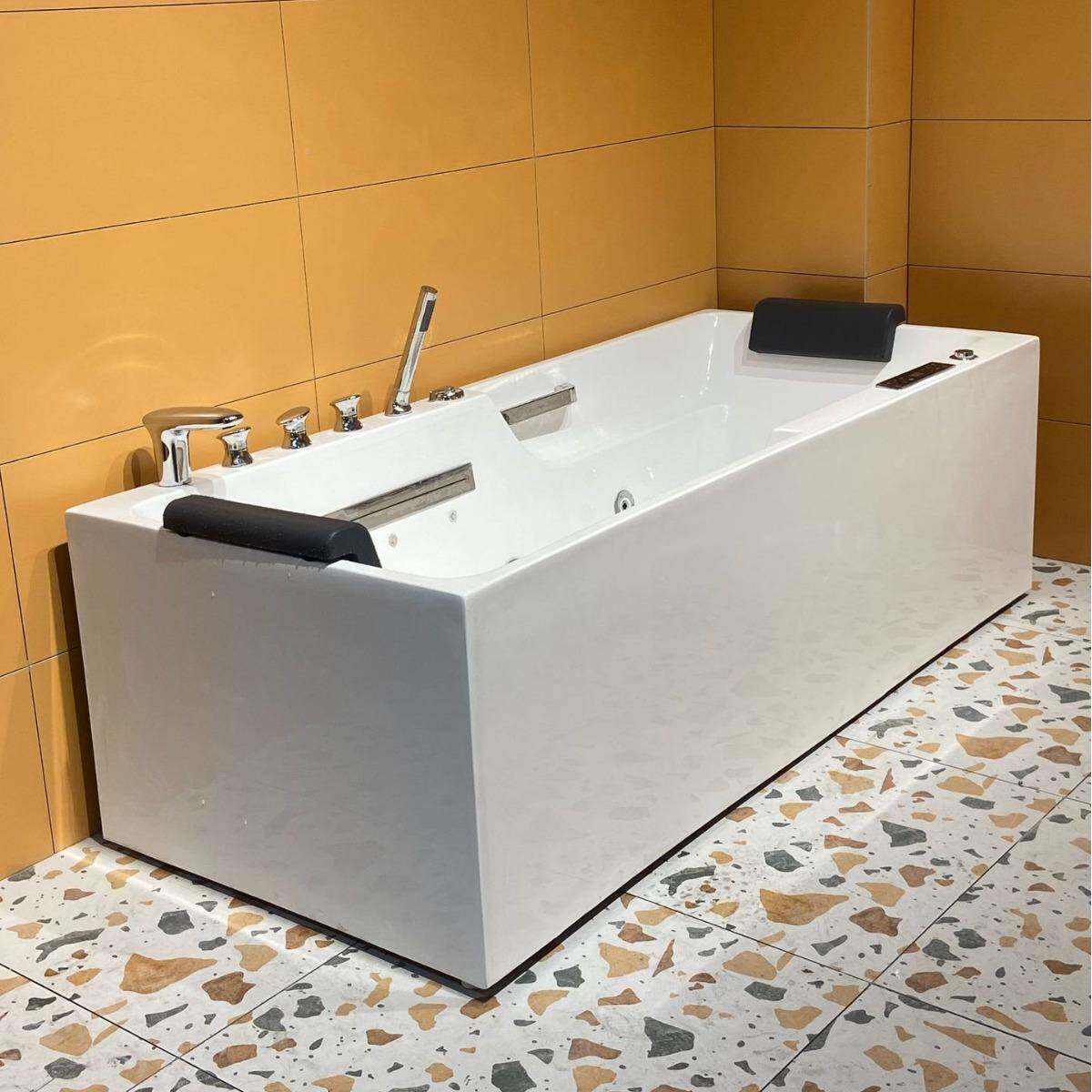 新款瀑布冲浪按摩浴缸双亚克力人家单用浴盆无缝体浴缸酒店一995