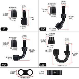 EBay爆款油汽车改装油冷接头套装AN6织6M尼龙编改10装冷油器管套