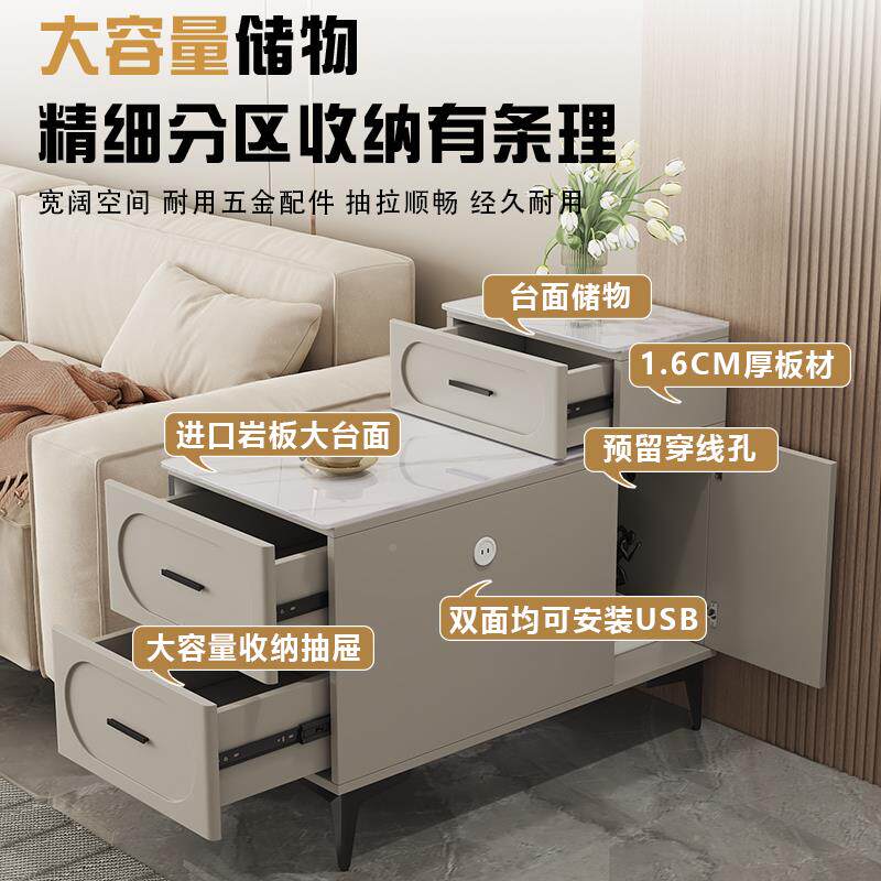 m奢y沙发边边柜侧柜厅家用移动茶水bg1柜轻边几置客物架茶几小桌