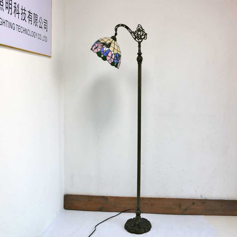 跨境LAZADA卧室书房沙发茶几立式大台灯12寸INS风田园复古落地灯