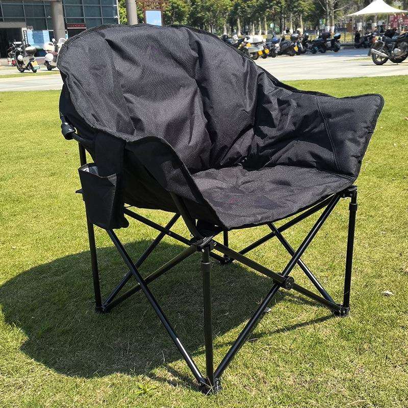 户外便携式可折叠露营椅加热加大加棉靠背休闲轻便沙发椅太师椅子