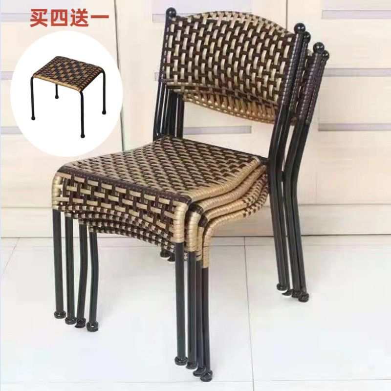 家用小藤椅子靠背椅客厅阳台休闲手工编织藤椅矮凳子餐椅热销一件
