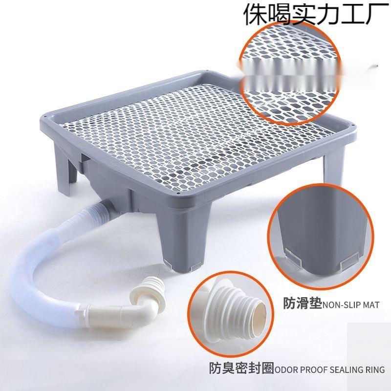 小型狗狗厕所专用家用加厚宠物通用大小便冲水尿盆直排下水道防