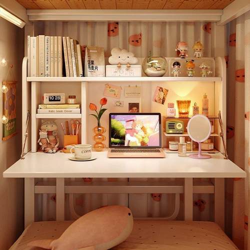 床上电脑桌简约小桌子宿舍学生写字台家用卧室多功能可折叠书桌厂