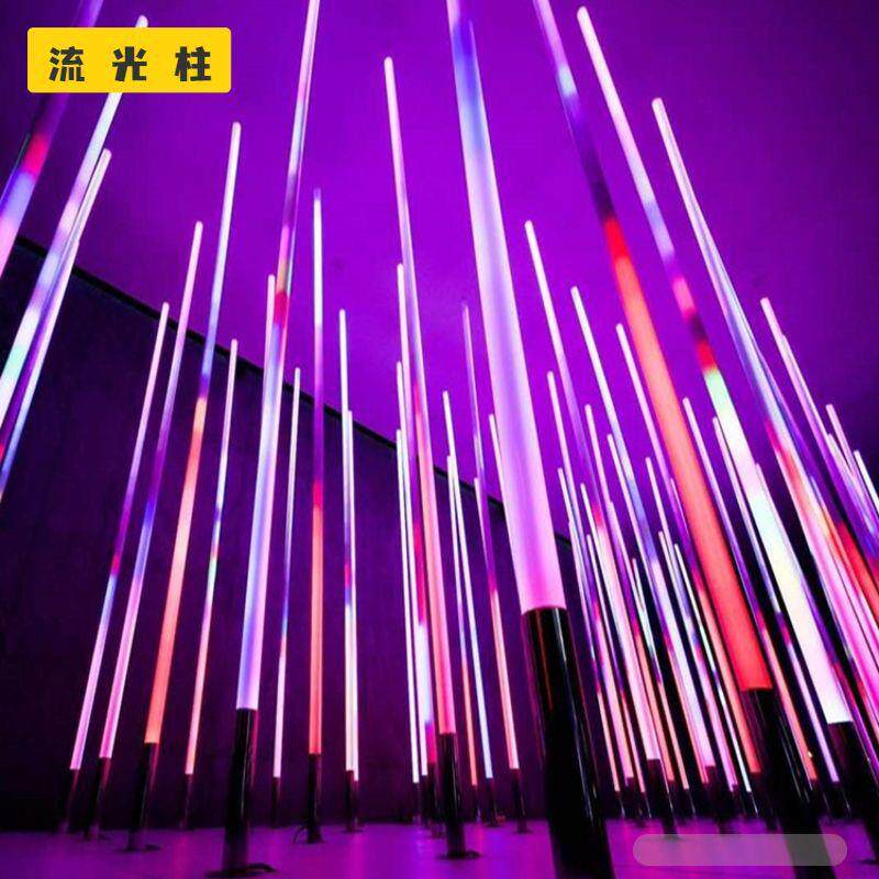 景区感应互动七彩柱LED光音乐灯柱景观灯流跑马灯幻彩广场光柱