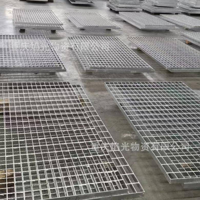 重庆热浸锌钢格板厂供应轻轨线缆走道用钢格栅板异形格板