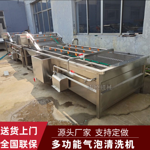黄桃罐头加工全套设备高压喷淋毛刷果蔬清洗机速冻蔬菜清洗机