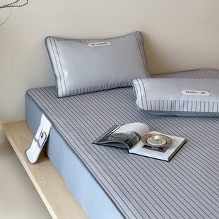 漫漫而夏简约灰色系冰藤凉席三件套A类凉感可机洗空调软席1.5笠