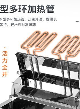 豹鼎商用电炸炉薯条油炸机双杠电热单缸炸炉 17L大容量炸鸡排炸锅
