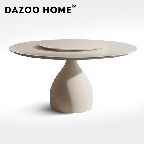 意式现代奶油风白玉麒麟钢化玻璃餐桌设计师小户型高端家用饭桌