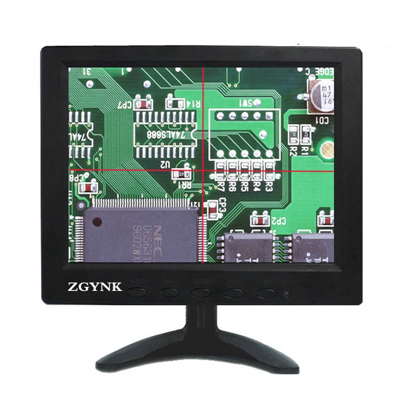 8寸模拟BNC安防监视器内置十字线液晶高清工业电脑显示器