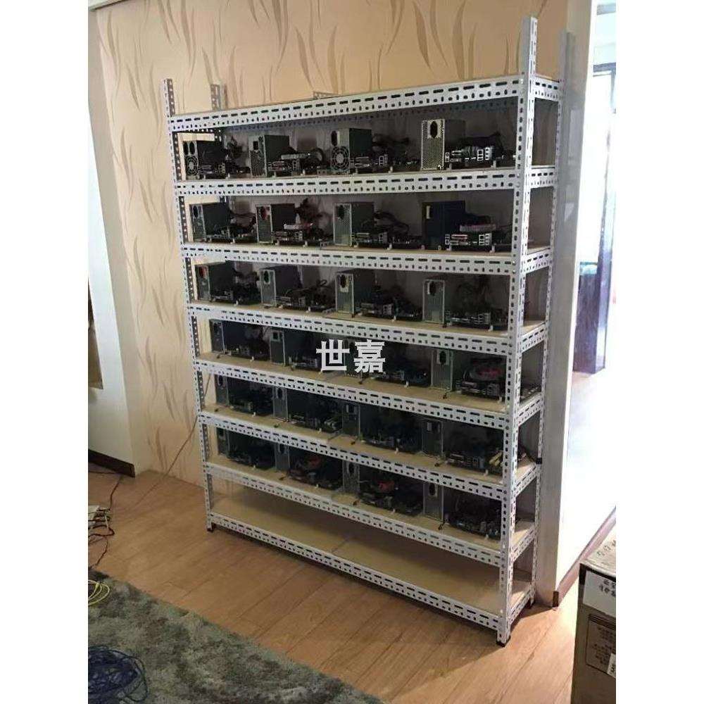 家用置物架工作室裸机机箱电脑主板架家用角钢货架搬砖主机架
