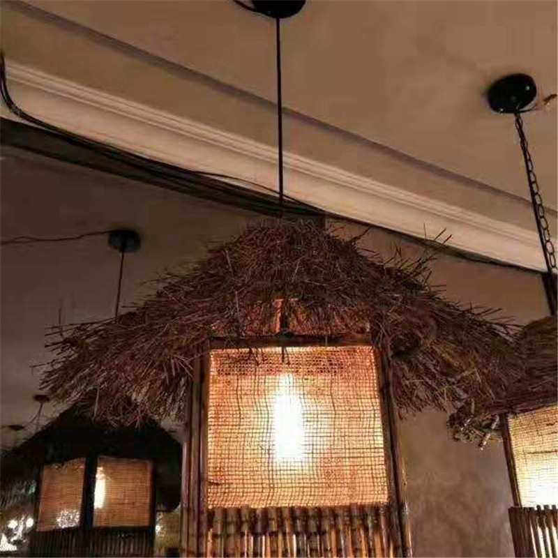竹灯笼灯竹编灯罩火锅店灯笼中式灯笼艺术编织仿古乡村竹艺吊灯