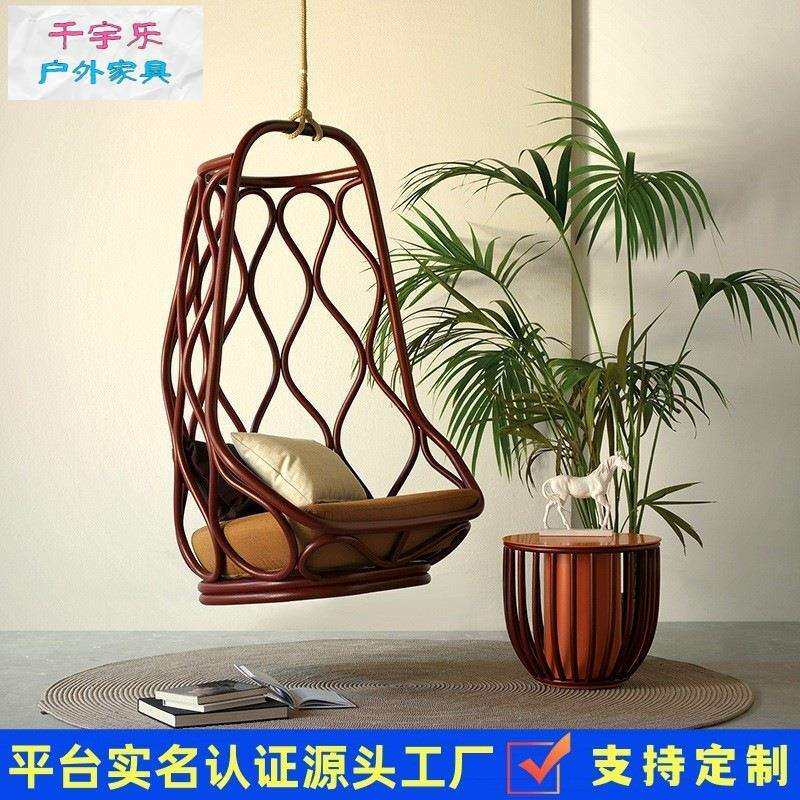 北欧户外秋千吊篮休闲室内阳台创意单人吊床民宿设计师酒店摇篮椅