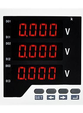 伊莱科ELE-3AV33AC450V三相数显交流电压表数字电表96x96