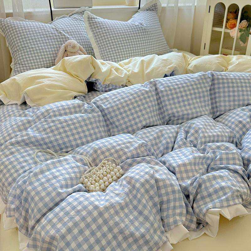 韩系花边A类床上四件套少女心水洗棉床单被套罩学生宿舍三件套,电子元器件市场,其它元器件,淘宝优惠券,粉丝福利购,淘宝优惠卷