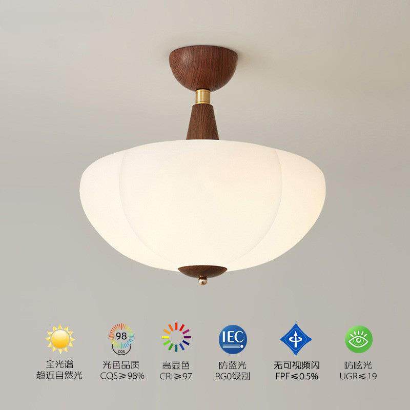 复古卧室吸顶灯实木奶油风滚塑南瓜吸顶灯餐桌吧台灯创意茶室灯具,标准件/零部件/工业耗材,车间地垫,淘宝优惠券,粉丝福利购,淘宝优惠卷