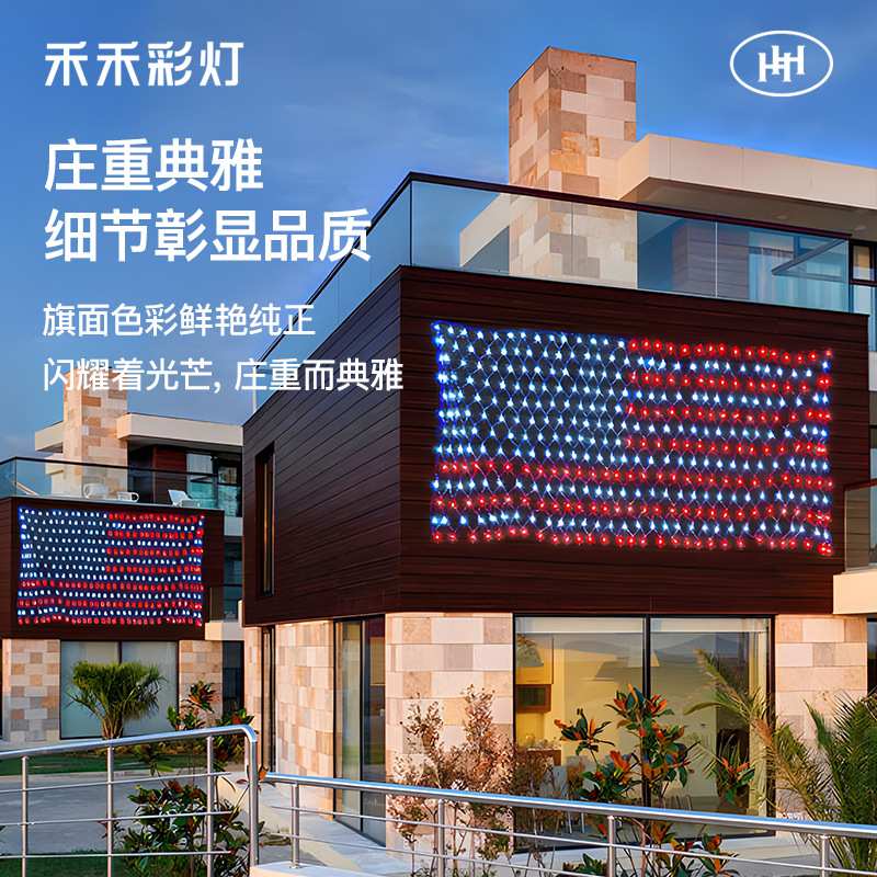 皮线24V低压国旗造型灯外贸出口高品质彩色旗帜灯工厂 led灯