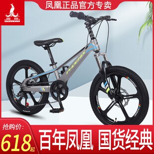 凤凰儿童山地自行车男女小孩20寸大中小童车小学生双碟刹脚踏单车