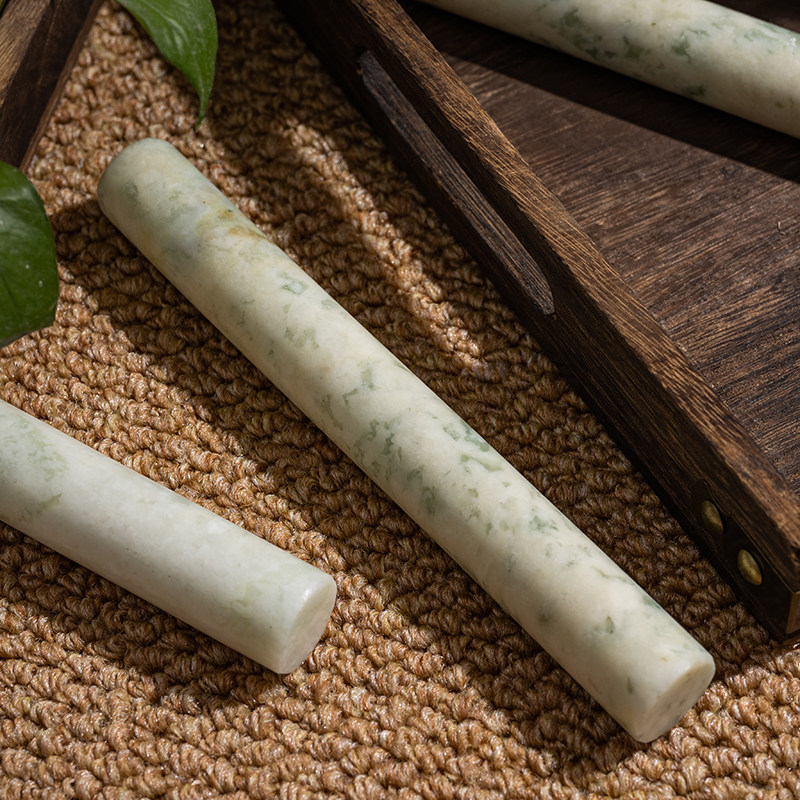 家用天然玉石擀面杖不沾面无异味防腐不发霉大压面省力棒厨房用具