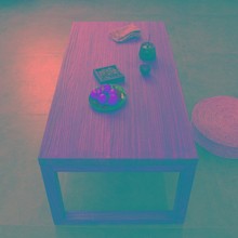 老榆木全实木阳台茶几简约现代客厅沙发边几原木家具做旧桌子定制