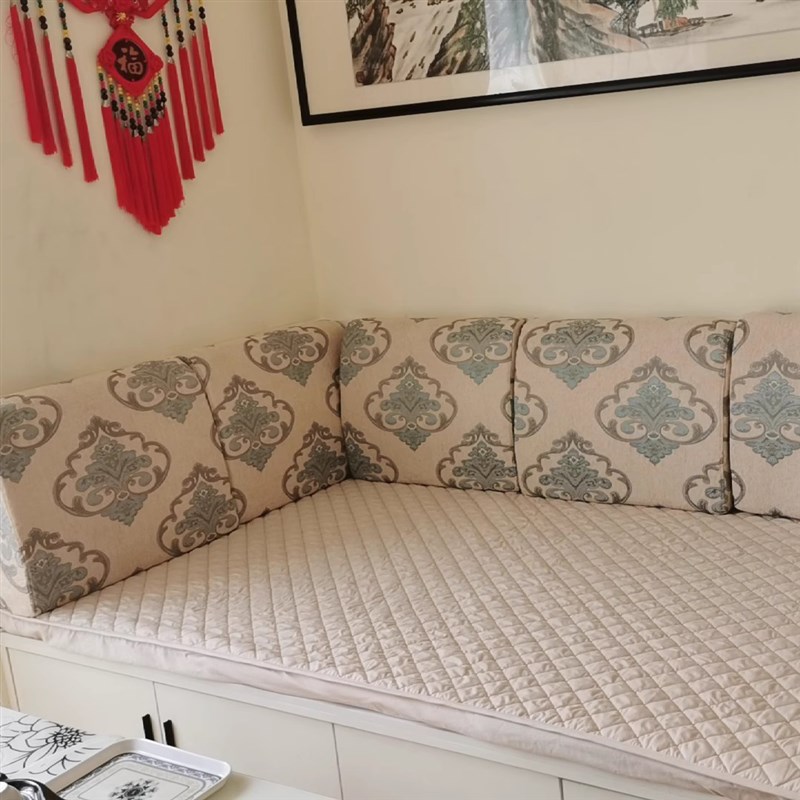 实木沙发靠背高密度高弹加厚硬靠垫腰靠雪尼尔面料沙发海绵垫定做