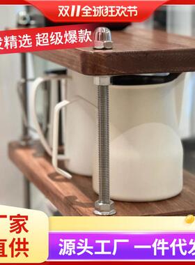 中古风置物架架子厨房架子办公桌隔层架工位桌面收纳小书架茶杯架