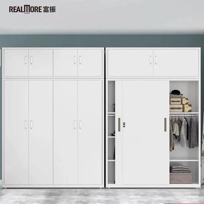 钢制衣柜家用卧室挂衣区金属衣橱出租房现代简约整理收纳柜置物柜