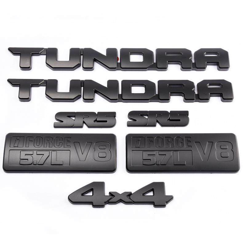 适用于丰田坦途车贴TUNDRA车标SR5尾标V81794车门侧标改装字标黑