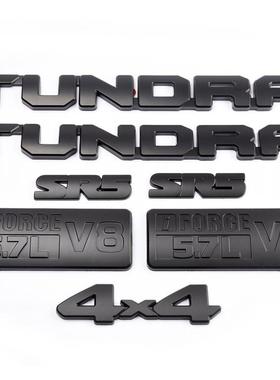 适用于丰田坦途车贴TUNDRA车标SR5尾标V81794车门侧标改装字标黑