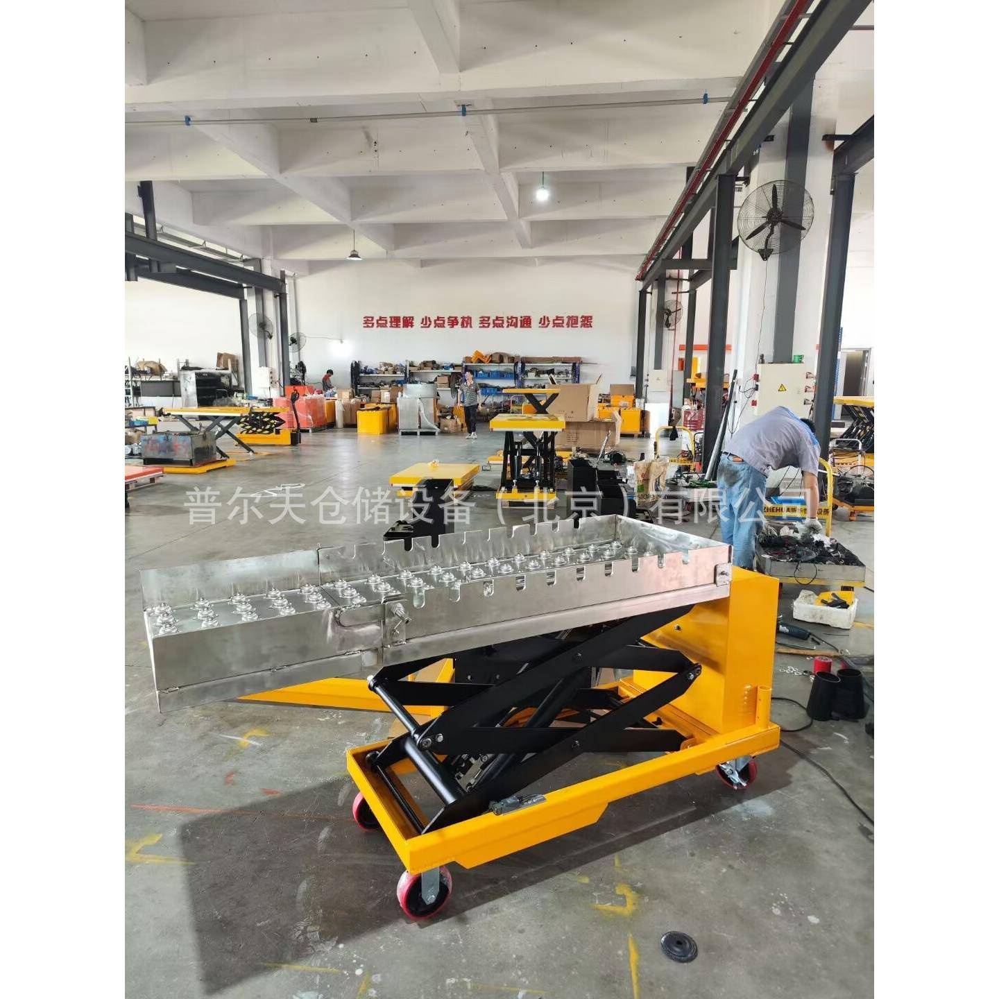 移动升降平台304不锈钢剪叉电动升降车小型工作台手动液压小推车