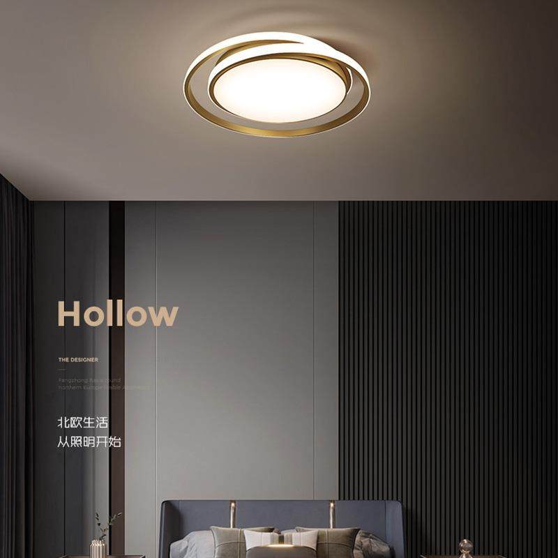 全铜卧室灯2023年新款led吸顶灯房间灯创意主卧灯饰现代简约灯具