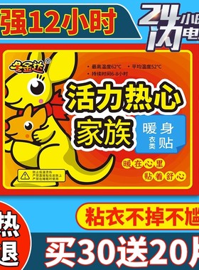 防寒保暖自发热帖暖宝宝贴活力快乐家族12小时大号100片自发热