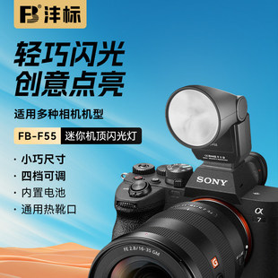 沣标F55迷你相机闪光灯外接机顶通用微单反外置适用佳能r10索尼a7c2 zve10富士xt5 xm5尼康z30复古sony