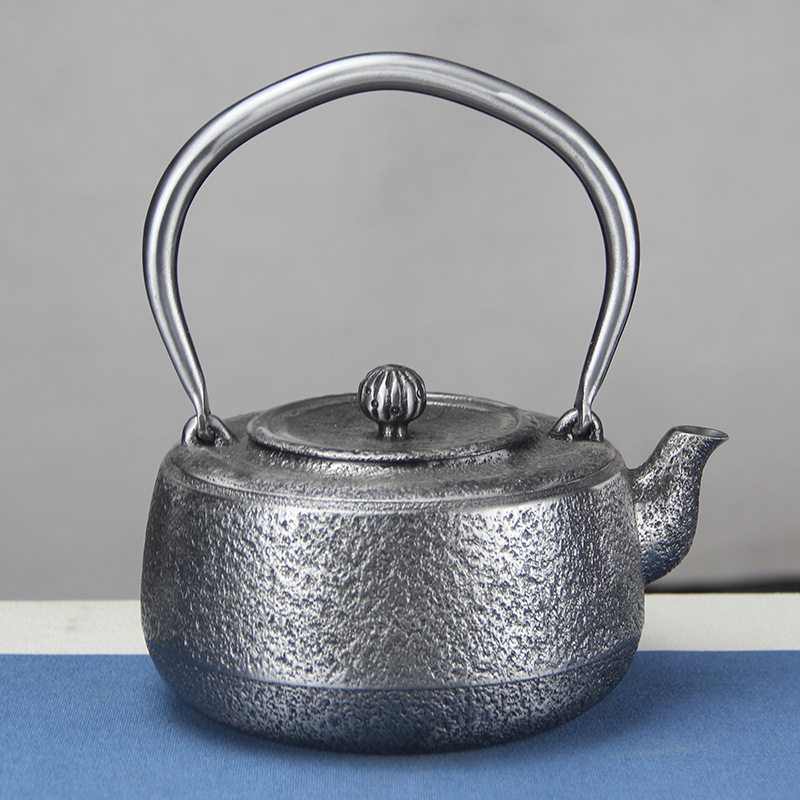 1.2L万代型素壶砂铁壶铸铁壶纯手工无涂层家用养生煮水泡茶壶茶具