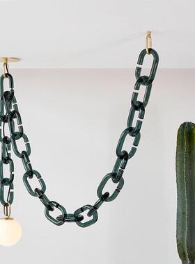 北i欧简约玻945网璃球个性创意红ns客厅饰衣帽间服装店餐厅装链条