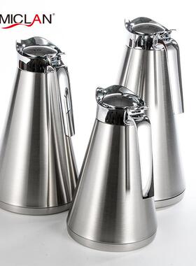 不锈钢平头壶VGJ锥双形保温壶层真保温咖啡茶空水壶西餐厅酒店