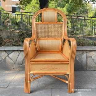 藤椅老椅用子天然真藤办公椅01护休闲家人高靠背藤椅客厅滕椅腰单
