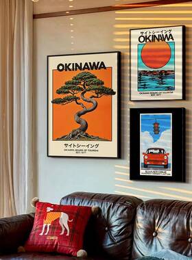 包豪斯日中古风挂画kinawa高房级al202511感壁画i式ns间布置铝合